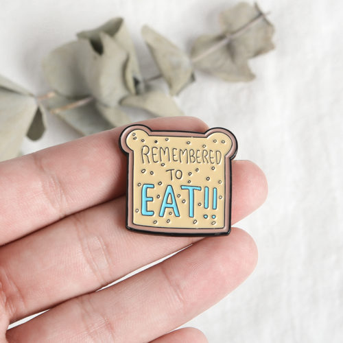 Student’s morning Enamel pins Alarm clock Toothbrush Toothpaste Toast bread Travel cup Bag Pins Button Brooch Metal Badge Gift