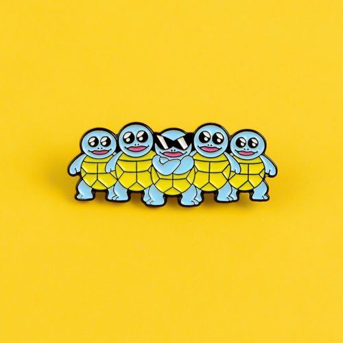 Cool Blue Tortoise Enamel Pin Cartoon Animal Turtle Brooch Lapel Pins Custom Badge Backpack Jewelry Gift for friends kids