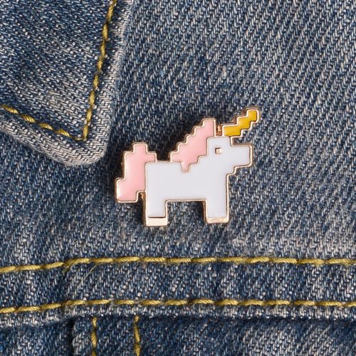 Pink Pixelated Horse Enamel Pin