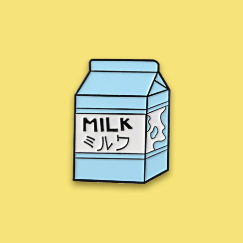 Milk Enamel Pin Badge