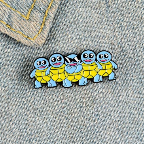 Cool Blue Tortoise Enamel Pin Cartoon Animal Turtle Brooch Lapel Pins Custom Badge Backpack Jewelry Gift for friends kids