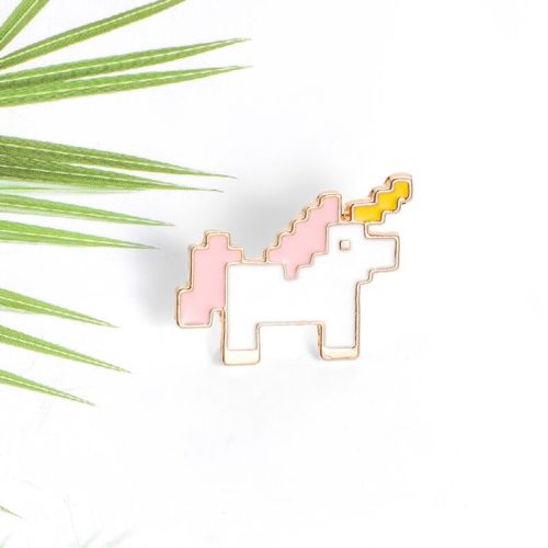 Pink Pixelated Horse Enamel Pin