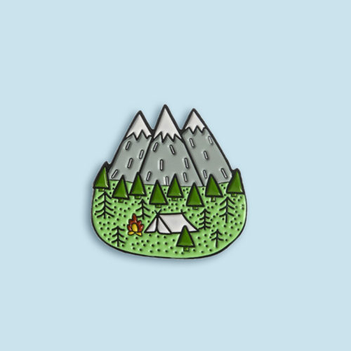 Fresh Peach Banana Lemon Cactus Forest Mountain Enamel Pin Fruit Plants Travel Adventure Brooches for Women Men Badge Collection