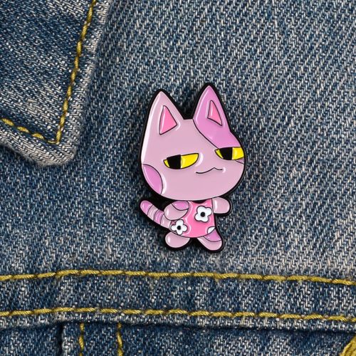 Pink Cat Brooch Enamel Pin