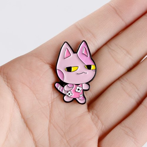 Pink Cat Brooch Enamel Pin