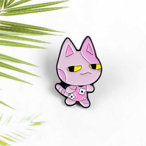 Pink Cat Brooch Enamel Pin